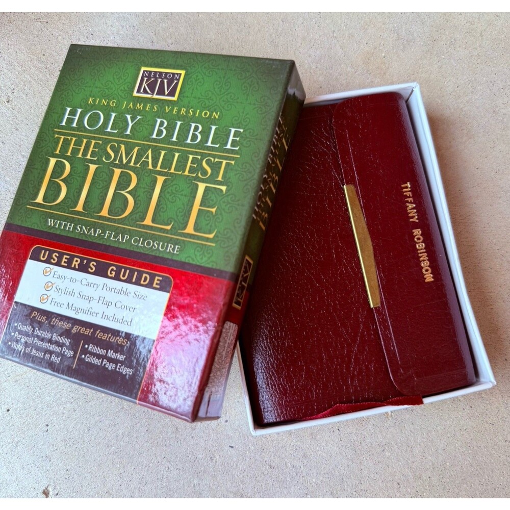 Nelson KJV Smallest Bible 1970 Compact Burgundy Bonded Leather Boxed READ